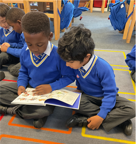 Loyola boys reading the bible together