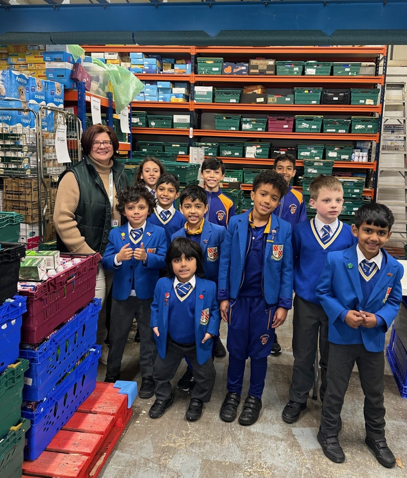 Loyola boy at Epping Forest foodbank