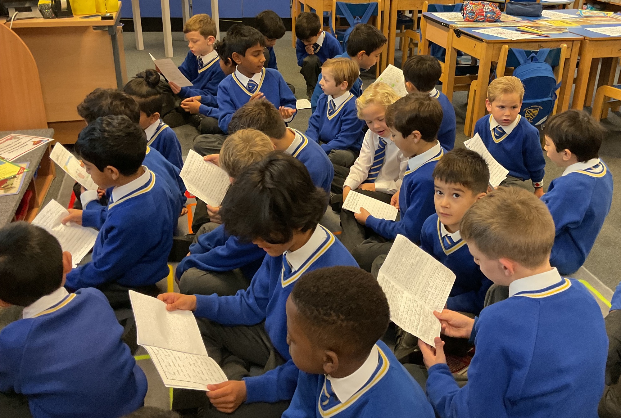 Loyola Prep boys reading