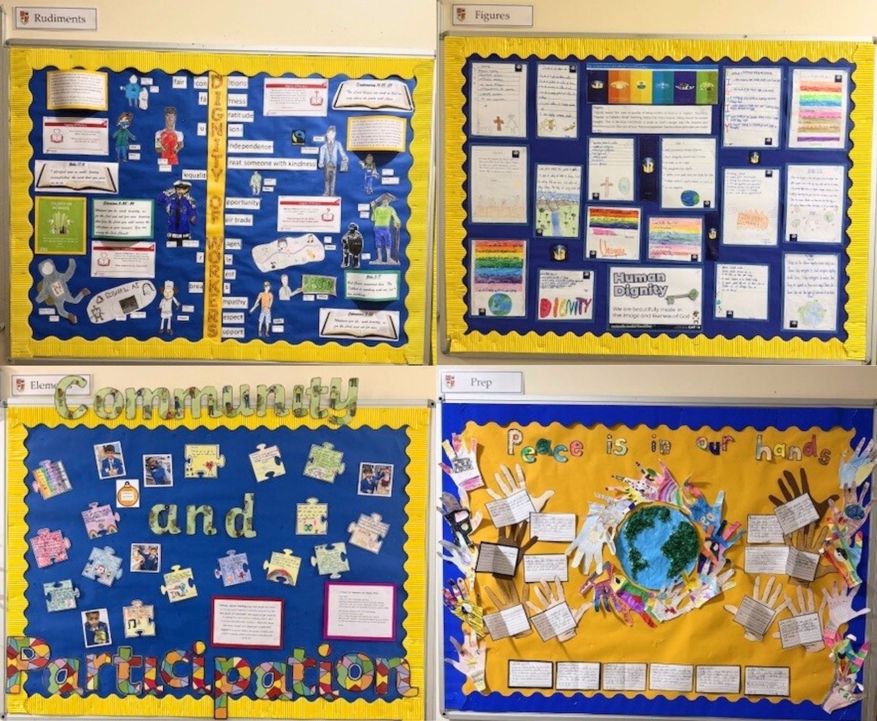 Loyola Prep CAFOD Club display board