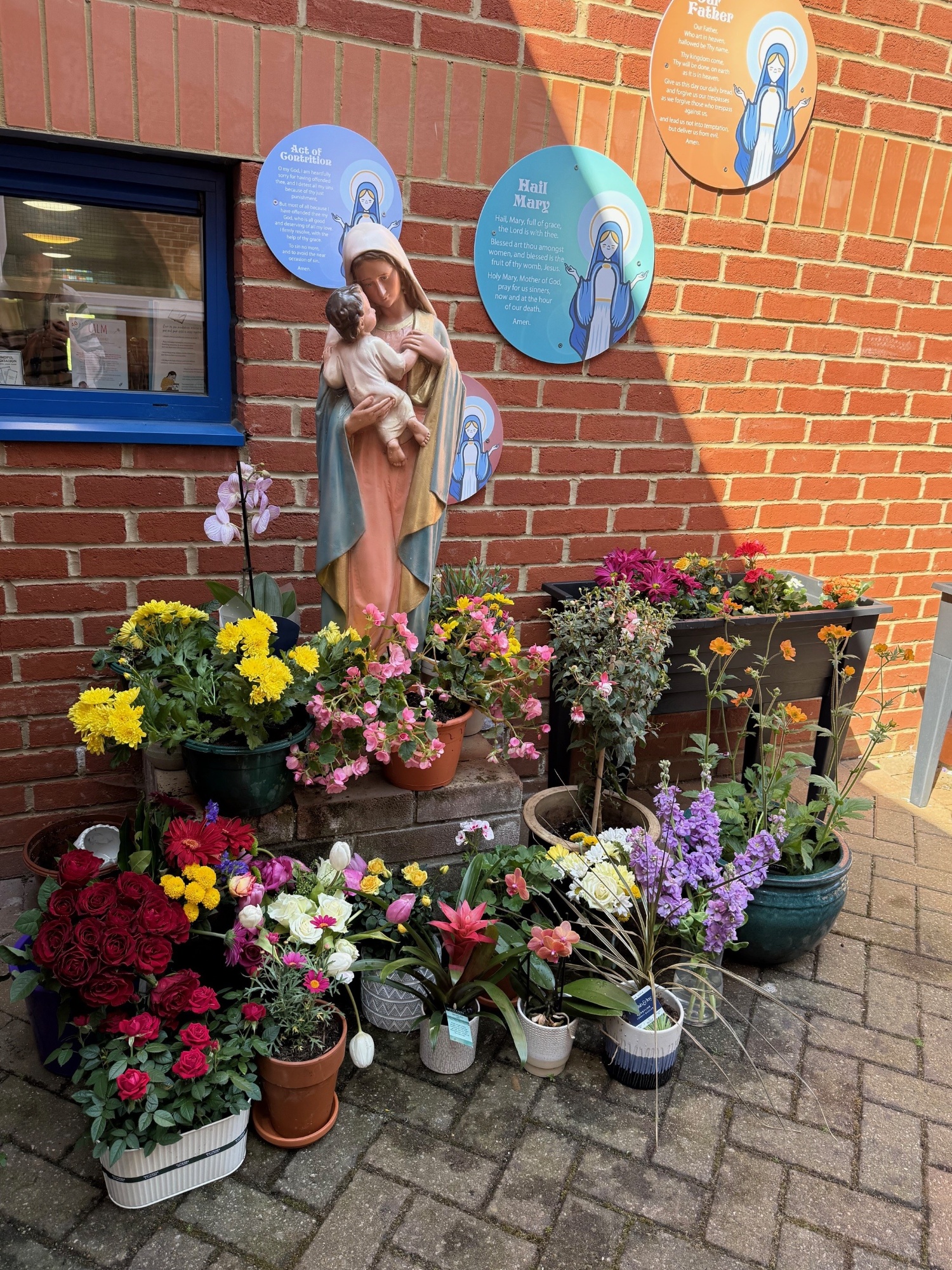 Loyola Prep boys gardening